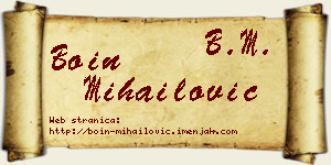 Boin Mihailović vizit kartica